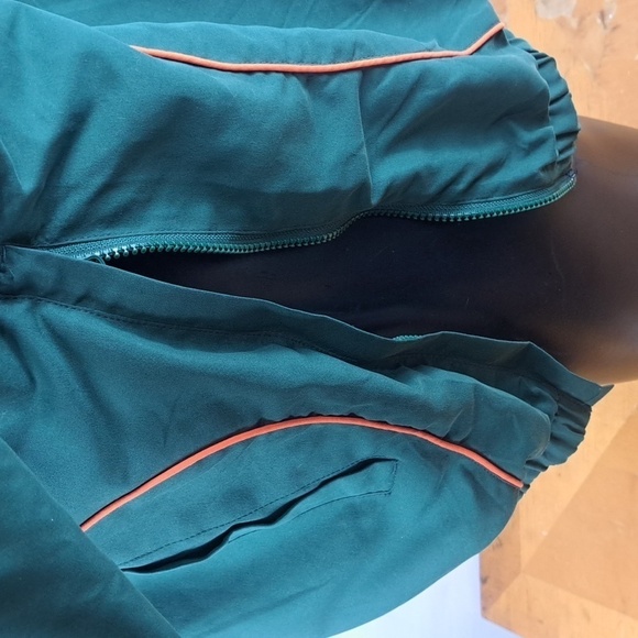 Miami Hurricanes stitched logo spellout lined XL pullover windbreaker jacket - Picture 7 of 8